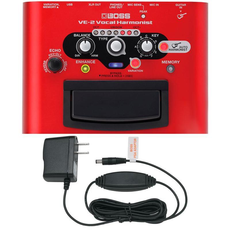 BOSS VE-2 ボーカルHarmonist　 新品同様 Processador Vocal Harmonist Boss VE2 + Fonte Boss PSA120ZS